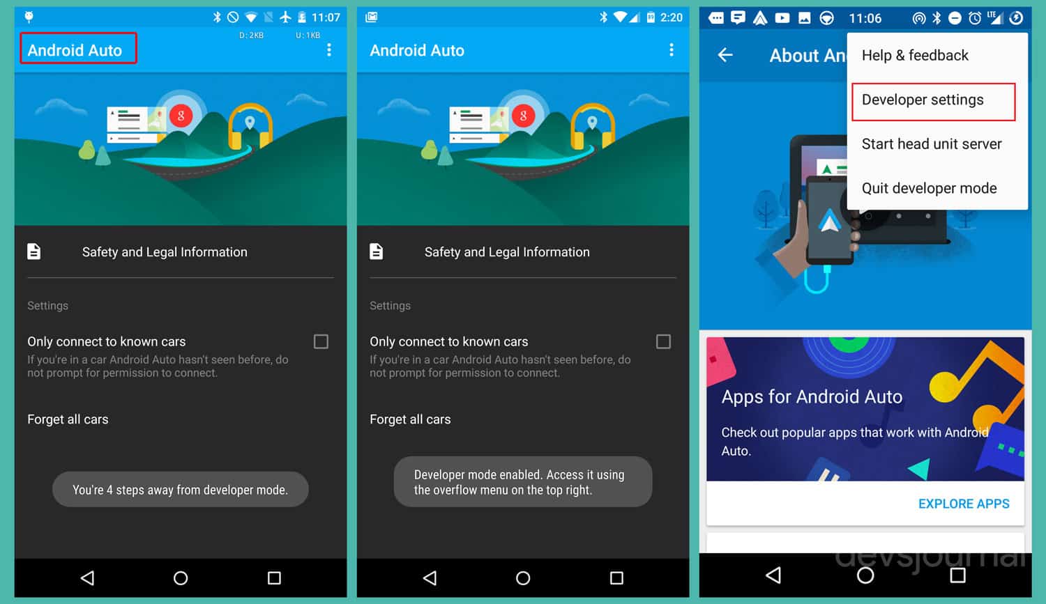 How to enable Developer Settings in Android Auto to use YouTube