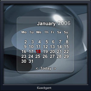 Glassy Calendar