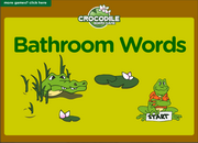 Bathroom Vocabulary ESL Vocabulary, Interactive Crocodile Board Game