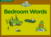 Bedroom Vocabulary ESL Interactive Crocodile Board Game