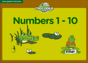 Numbers one to ten ESL Vocabulary Croc Board Game
