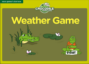 Weather Vocabulary ESL Interactive Crocodile Board Game